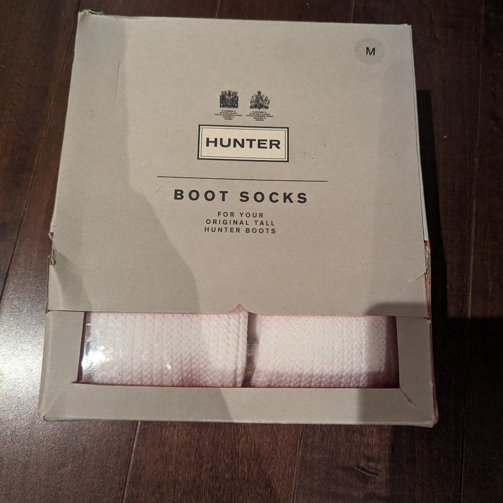 Hunter Boot Socks - Creamy White Size Medium